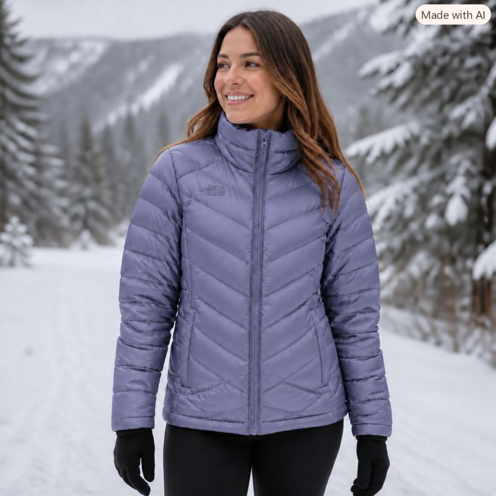 The North Face Women's Purple/blue Aconcagua 550 Goose Down Puffer Jacket SZ M